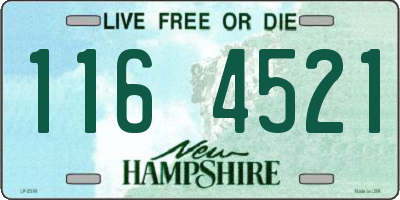 NH license plate 1164521