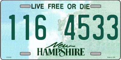 NH license plate 1164533