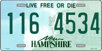 NH license plate 1164534