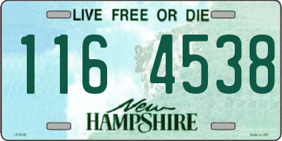 NH license plate 1164538