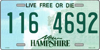 NH license plate 1164692