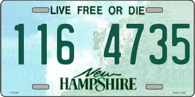 NH license plate 1164735