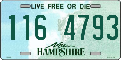 NH license plate 1164793