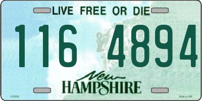 NH license plate 1164894