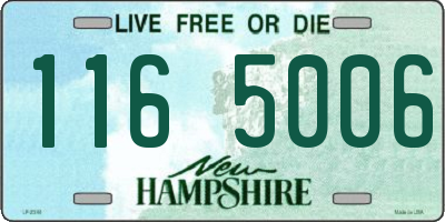 NH license plate 1165006