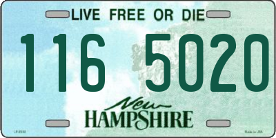 NH license plate 1165020