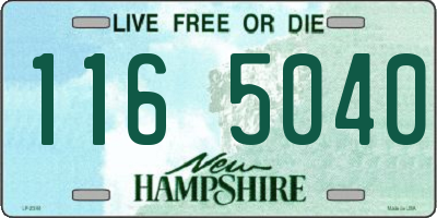 NH license plate 1165040