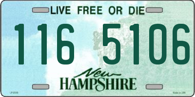 NH license plate 1165106
