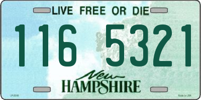 NH license plate 1165321