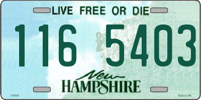 NH license plate 1165403