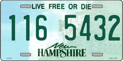 NH license plate 1165432