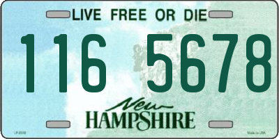 NH license plate 1165678
