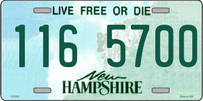 NH license plate 1165700