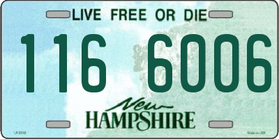 NH license plate 1166006