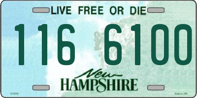 NH license plate 1166100