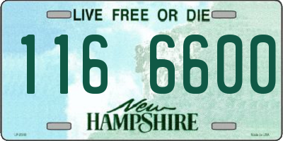 NH license plate 1166600