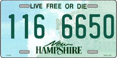 NH license plate 1166650