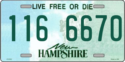 NH license plate 1166670