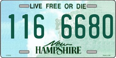 NH license plate 1166680
