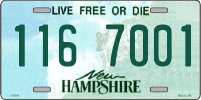 NH license plate 1167001
