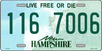 NH license plate 1167006