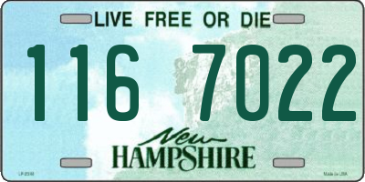NH license plate 1167022