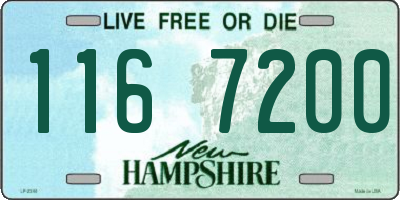 NH license plate 1167200