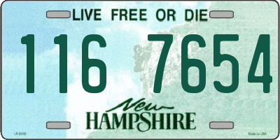NH license plate 1167654