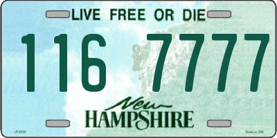 NH license plate 1167777