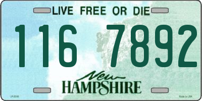 NH license plate 1167892