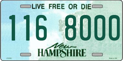 NH license plate 1168000