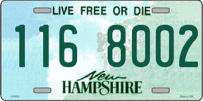 NH license plate 1168002
