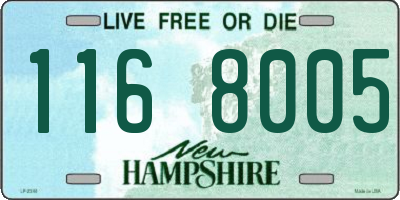 NH license plate 1168005