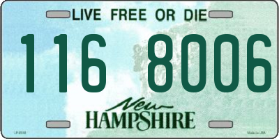 NH license plate 1168006