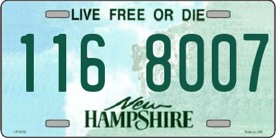 NH license plate 1168007