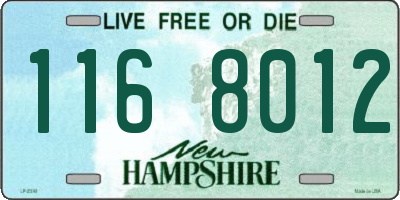 NH license plate 1168012