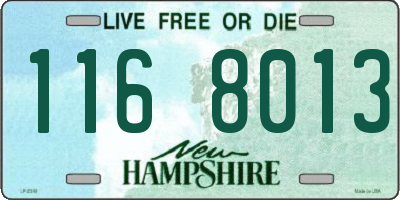 NH license plate 1168013