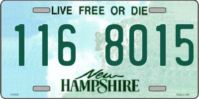 NH license plate 1168015