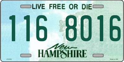 NH license plate 1168016