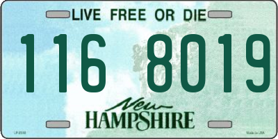 NH license plate 1168019
