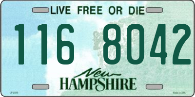 NH license plate 1168042