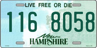NH license plate 1168058