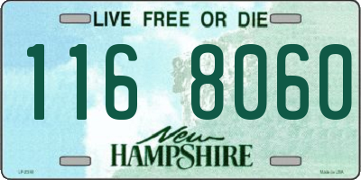 NH license plate 1168060