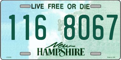 NH license plate 1168067