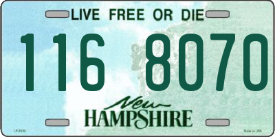 NH license plate 1168070