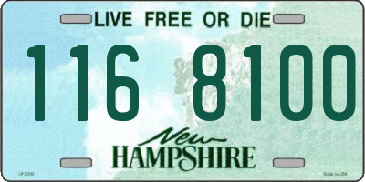 NH license plate 1168100