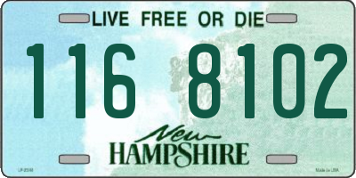 NH license plate 1168102