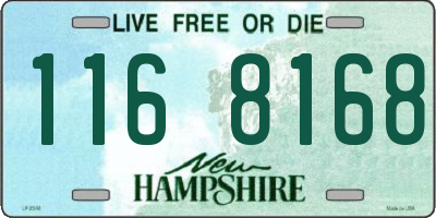 NH license plate 1168168