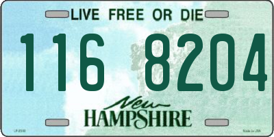 NH license plate 1168204