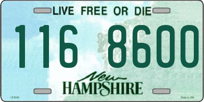 NH license plate 1168600